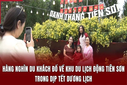 Du khách đổ về Khu du lịch Động Tiên Sơn trong kỳ nghỉ Tết Dương lịch